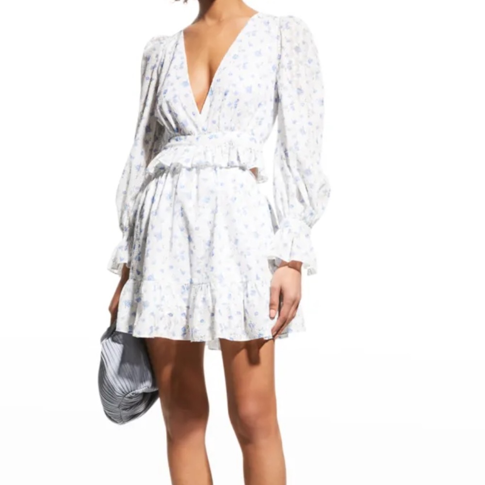 One33 Social Cutout Floral-Print Ruffle Dress